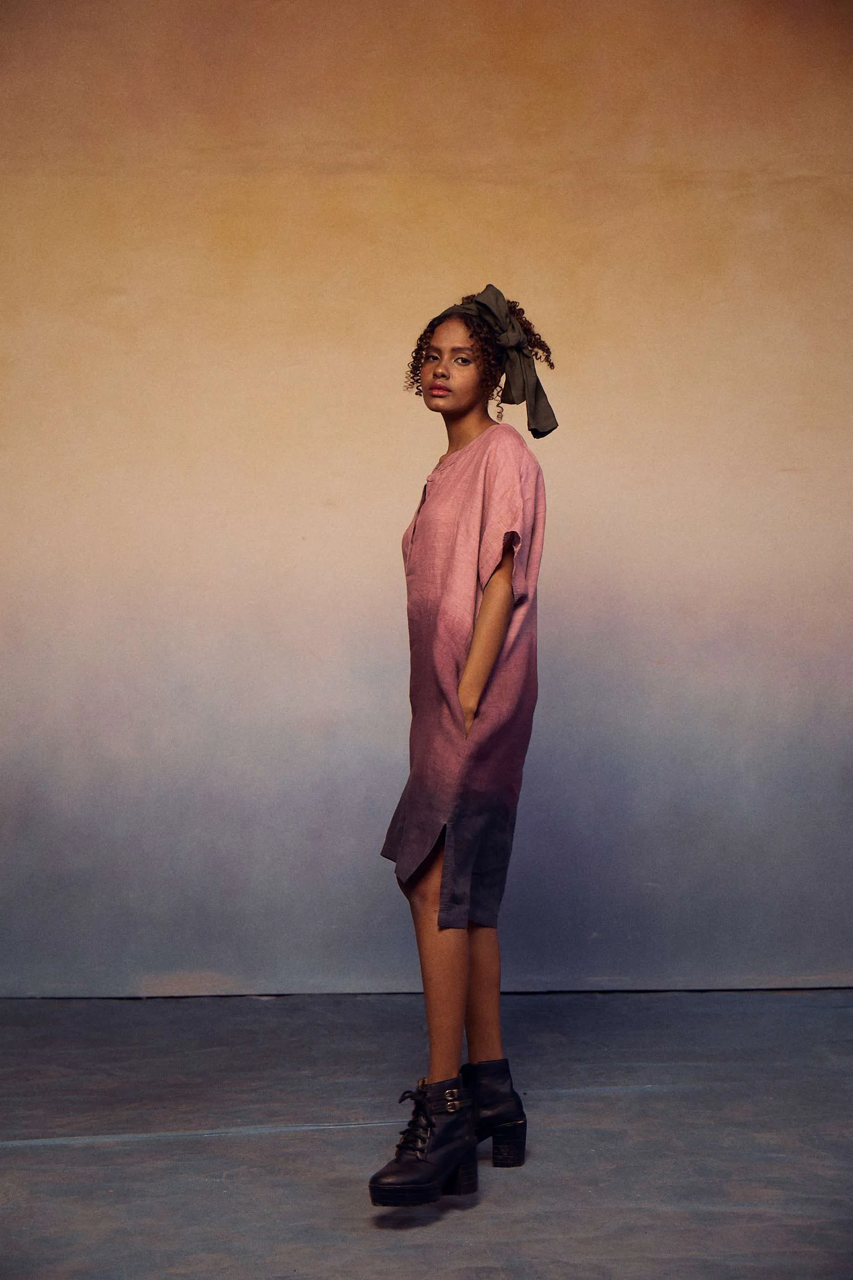 BLOCK DRESS OMBRE