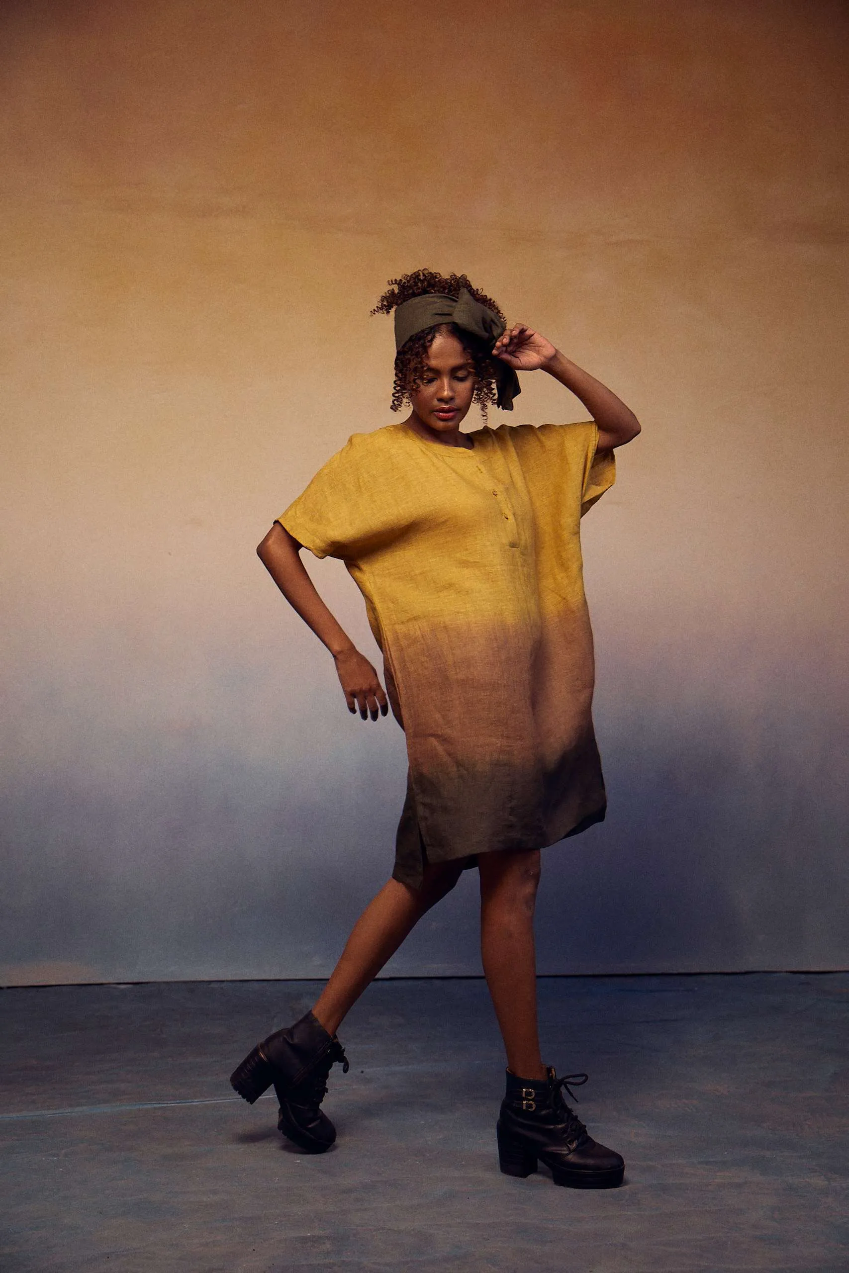 BLOCK DRESS OMBRE