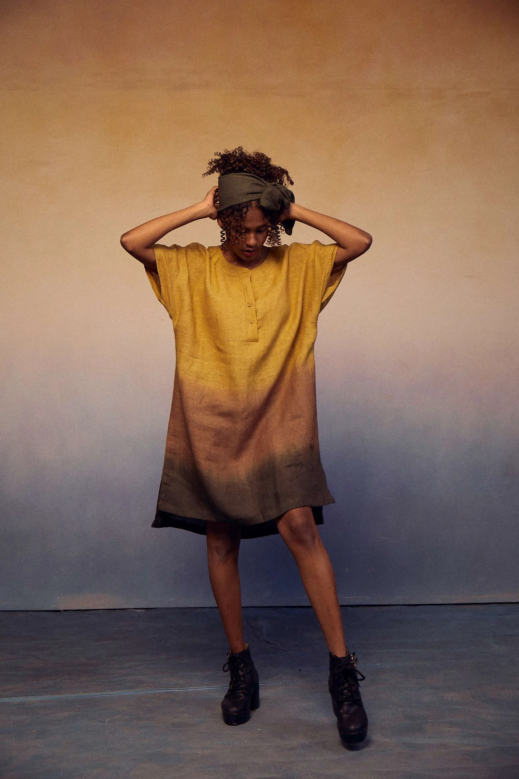 BLOCK DRESS OMBRE