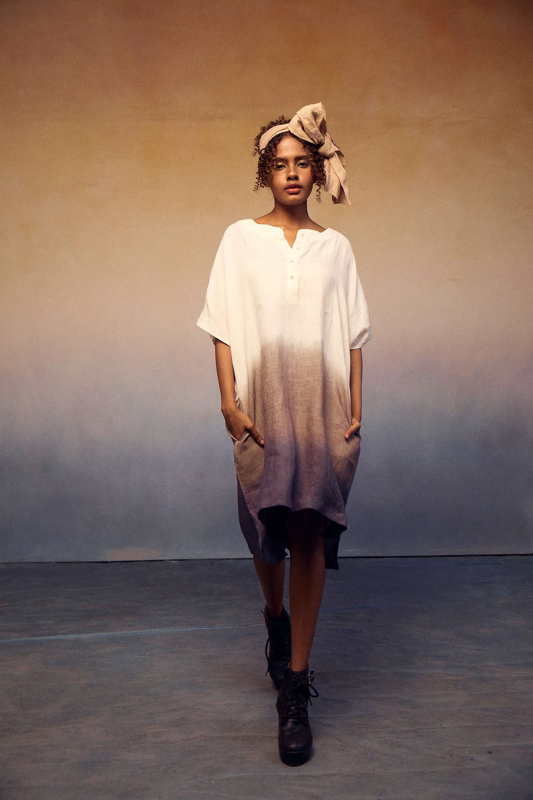 BLOCK DRESS OMBRE