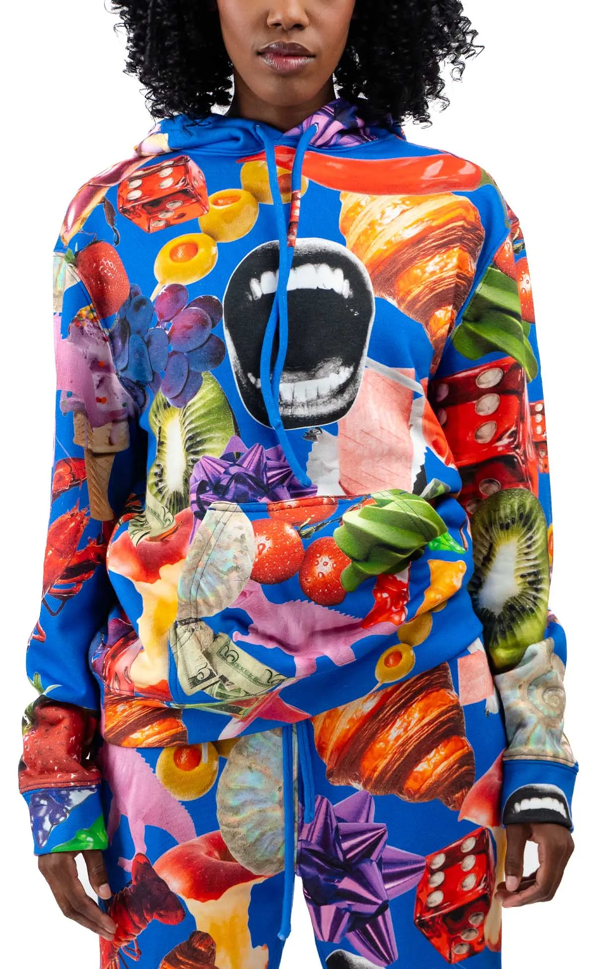 Blue Print Hoodie