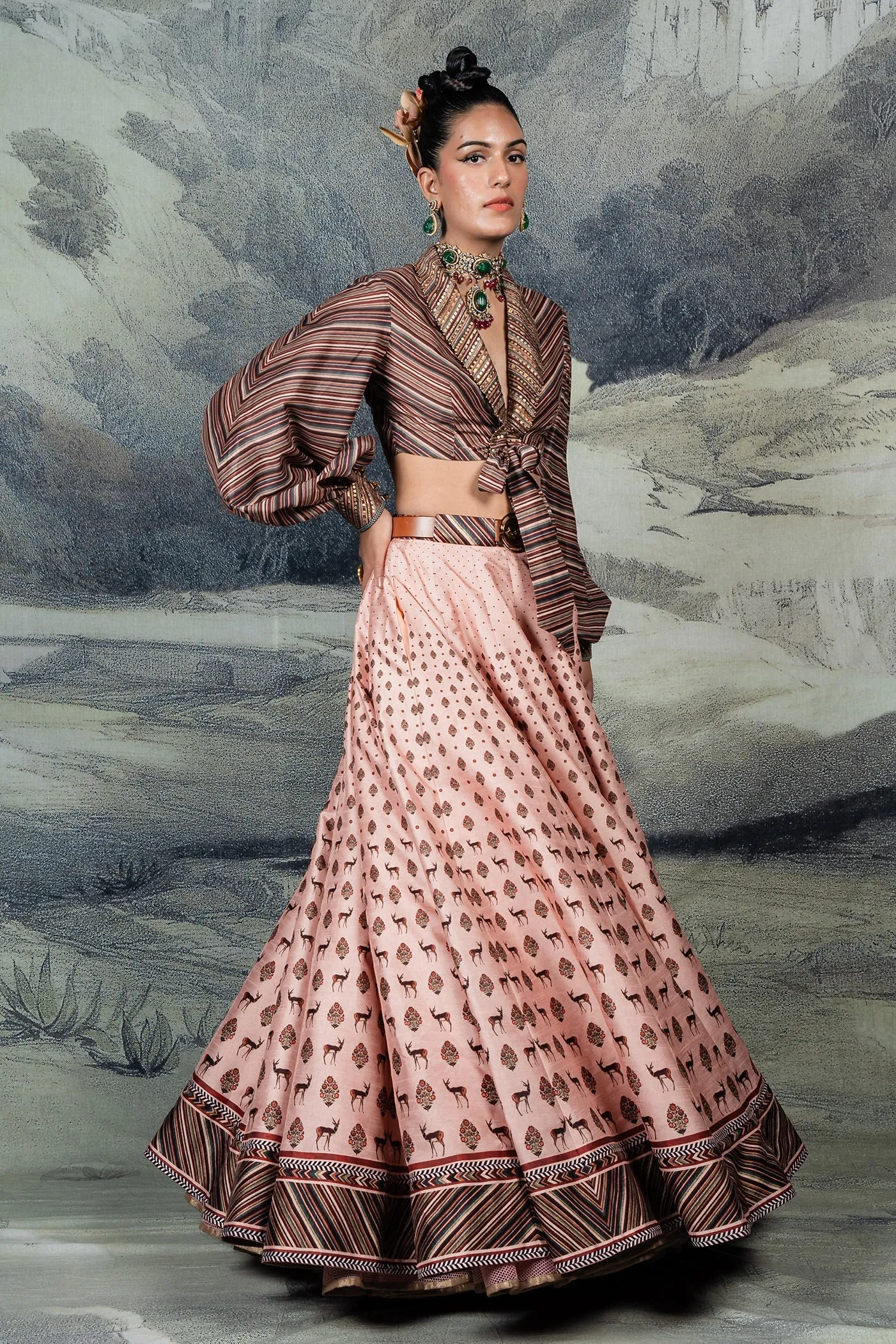 Blush Pink Skirt Set