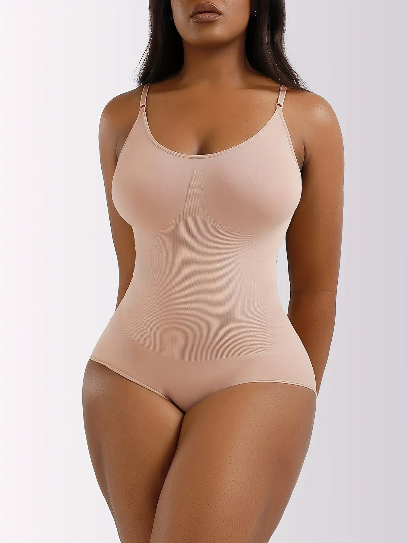 Bodysuit For Women Tummy Control Shapewear Mid-Thigh Seamless Full Body Shaper