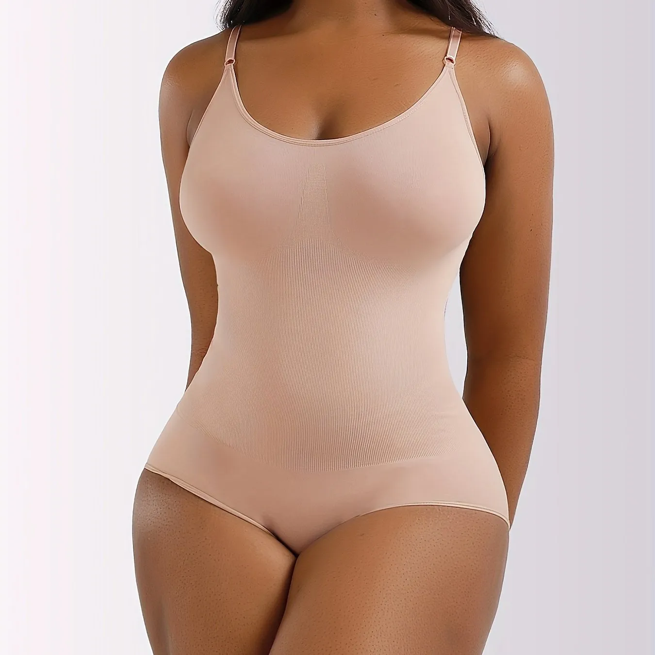 Bodysuit For Women Tummy Control Shapewear Mid-Thigh Seamless Full Body Shaper