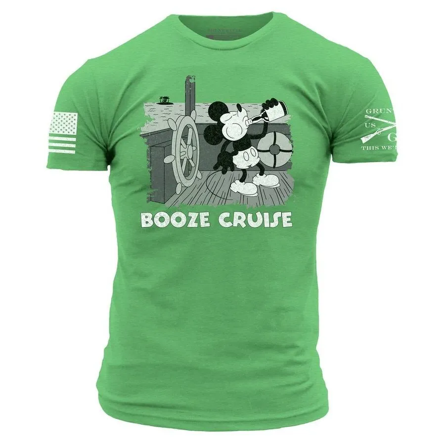 Booze Cruise T-Shirt - Kelly Green