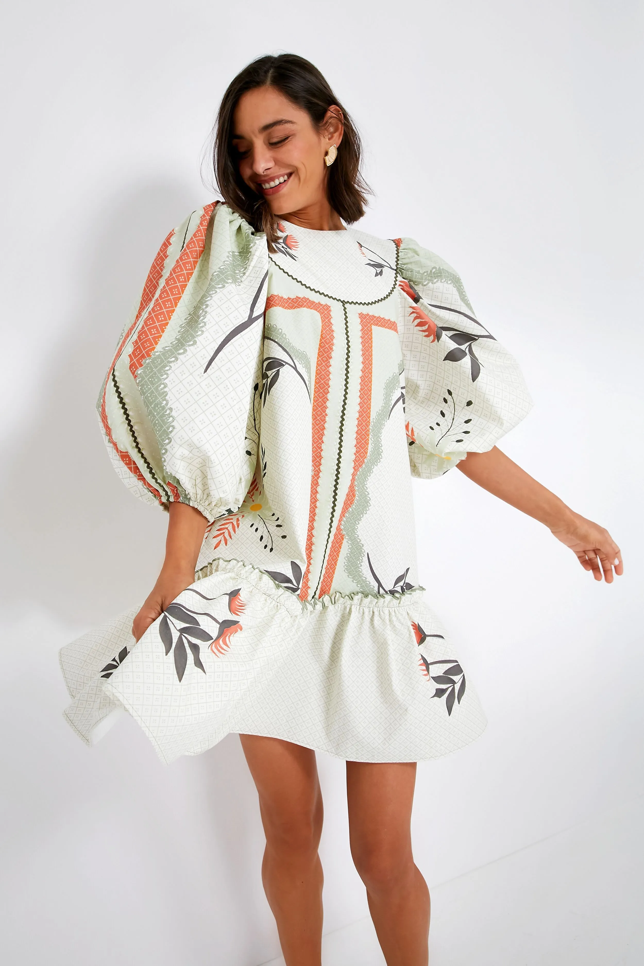 Botanical Placement Print Stella Dress