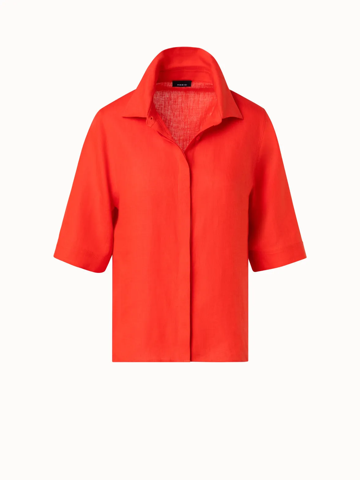Boxy Shirt Blouse In Linen Voile