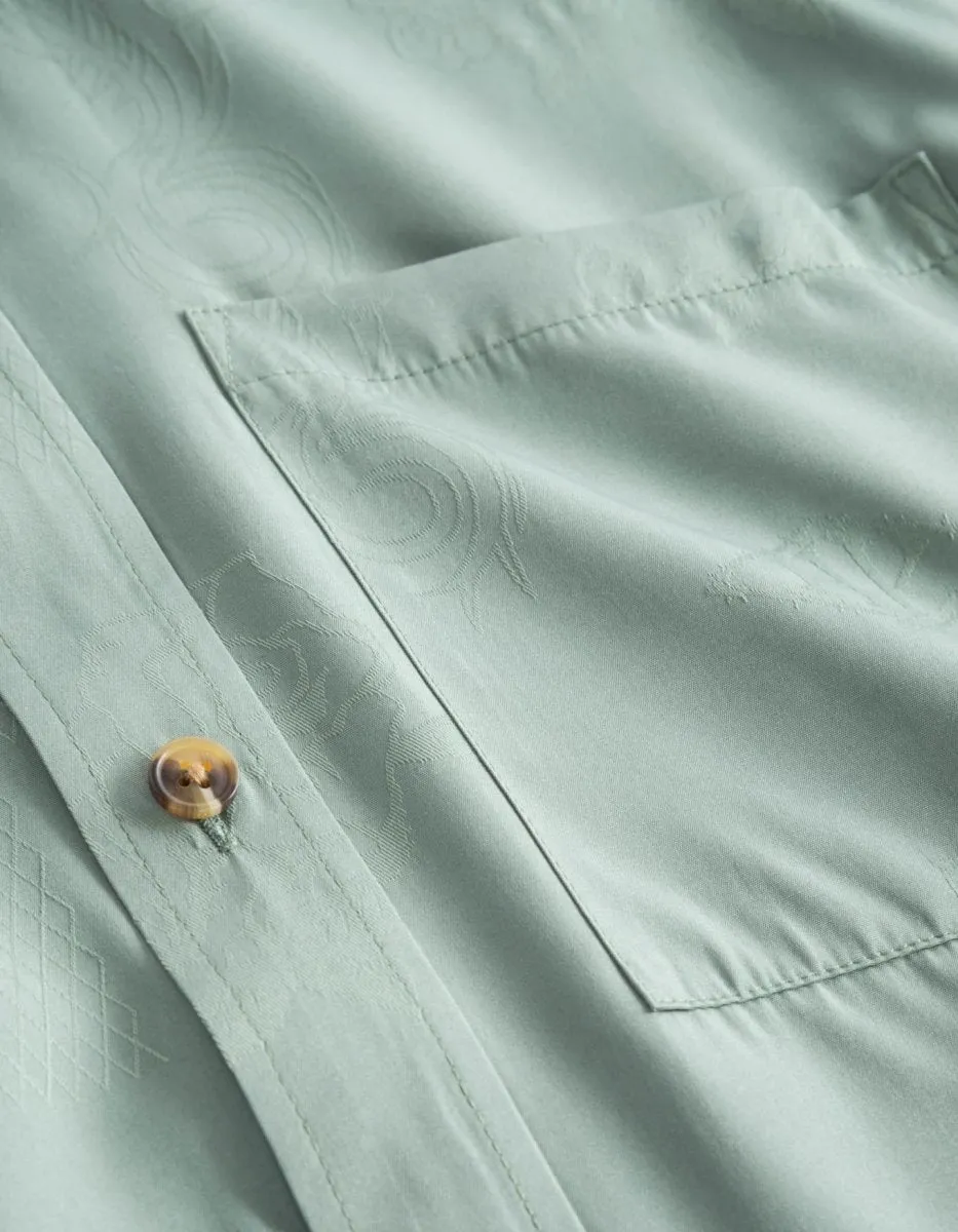 Boxy Shirt Long Sleeve  - Dusty Green