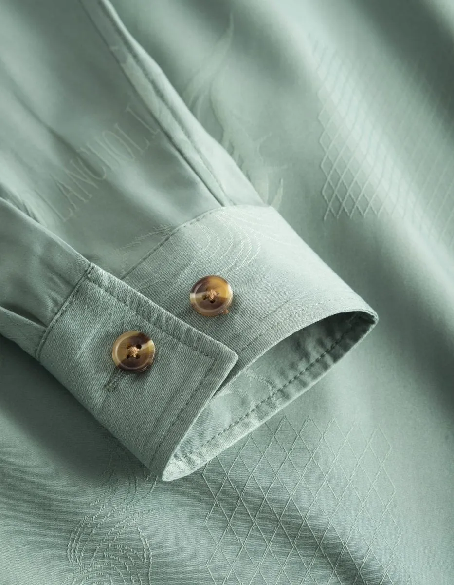 Boxy Shirt Long Sleeve  - Dusty Green