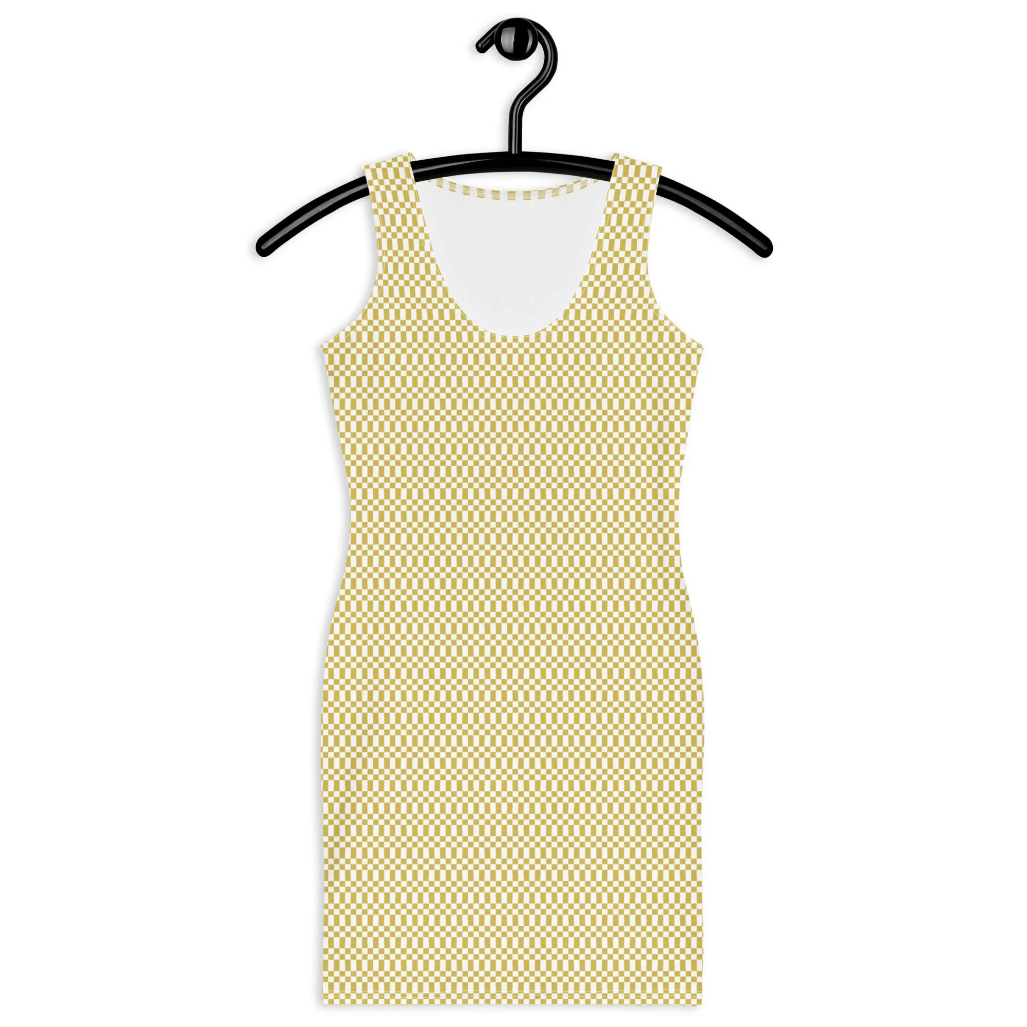 Bright Gold Micro Checker Dress