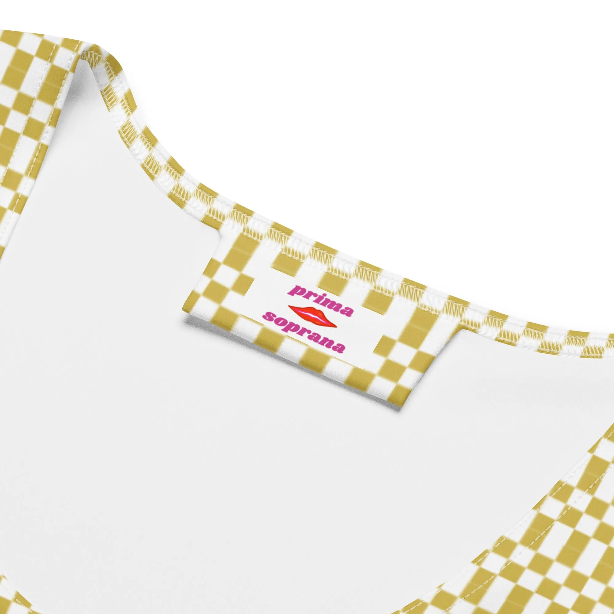 Bright Gold Micro Checker Dress