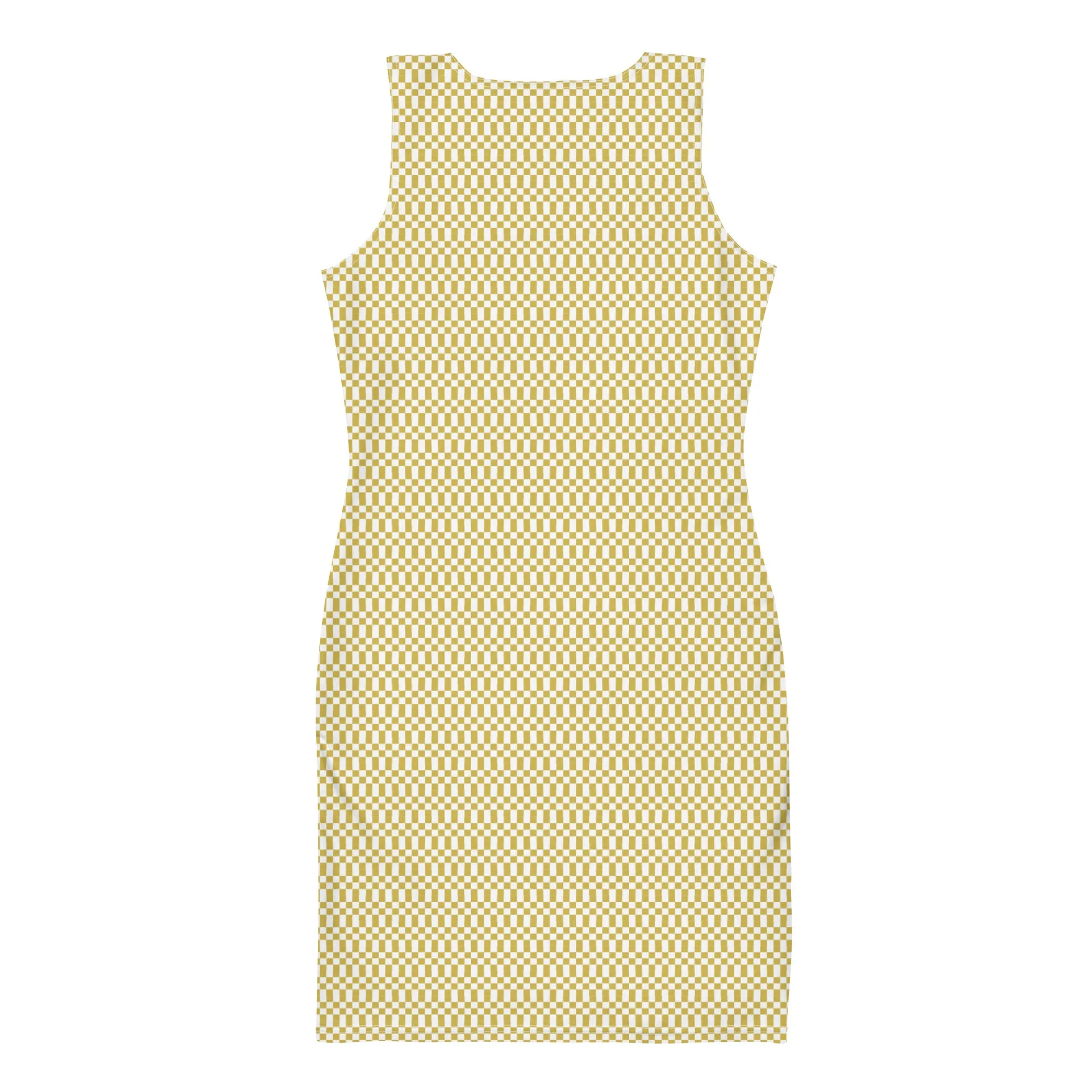 Bright Gold Micro Checker Dress