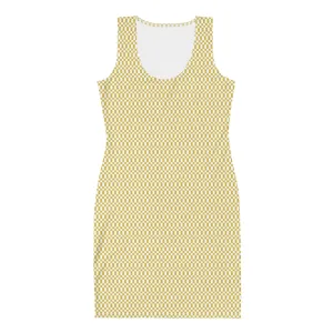 Bright Gold Micro Checker Dress