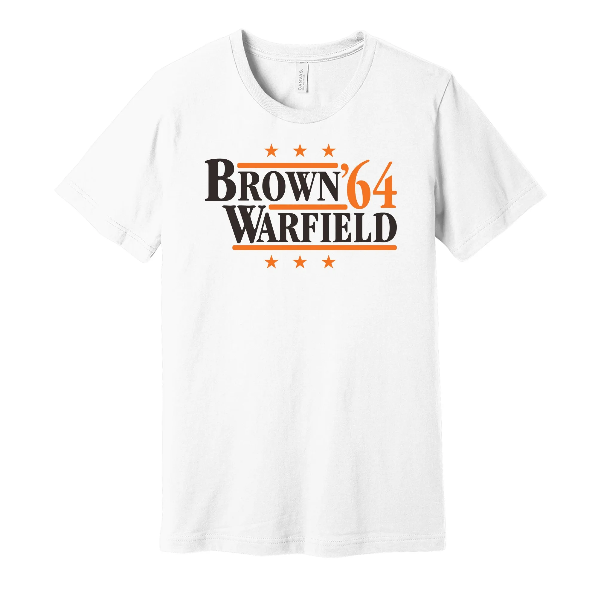 Brown & Warfield '64 - Cleveland Legends Political Campaign Parody T-Shirt - Hyper Than Hype Shirts