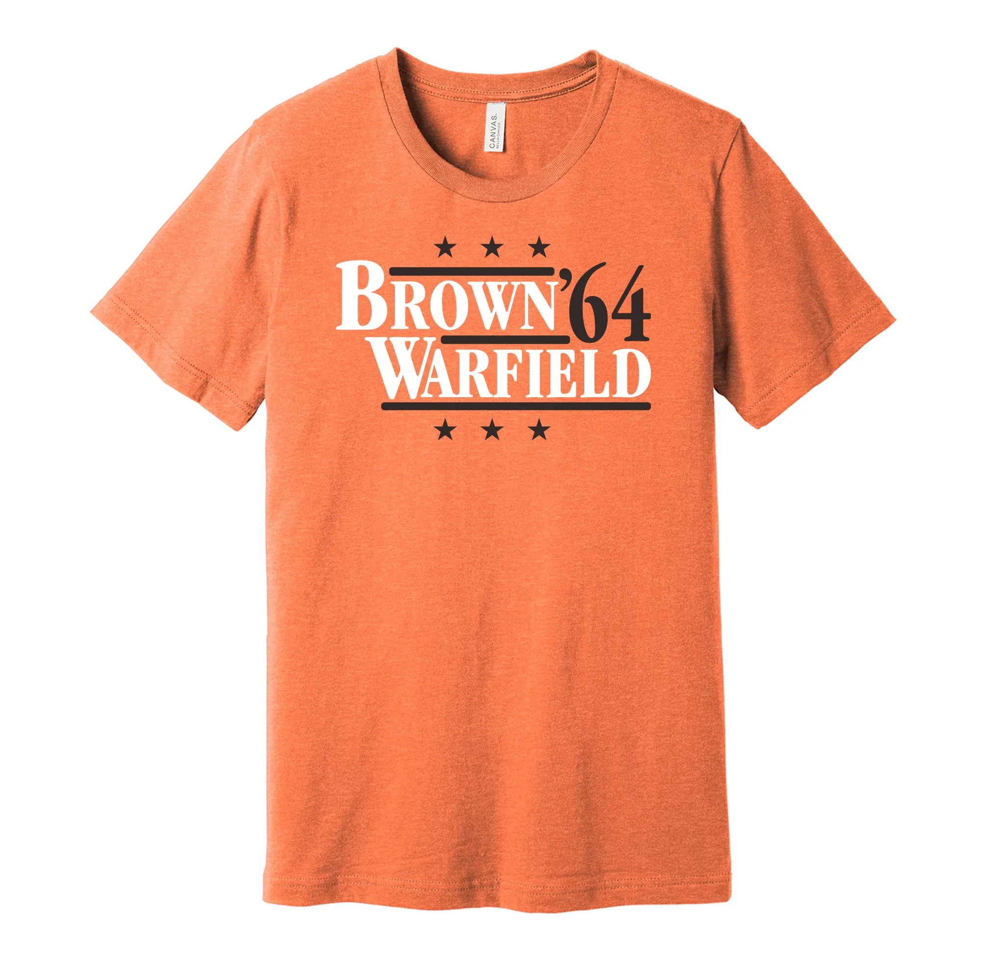 Brown & Warfield '64 - Cleveland Legends Political Campaign Parody T-Shirt - Hyper Than Hype Shirts