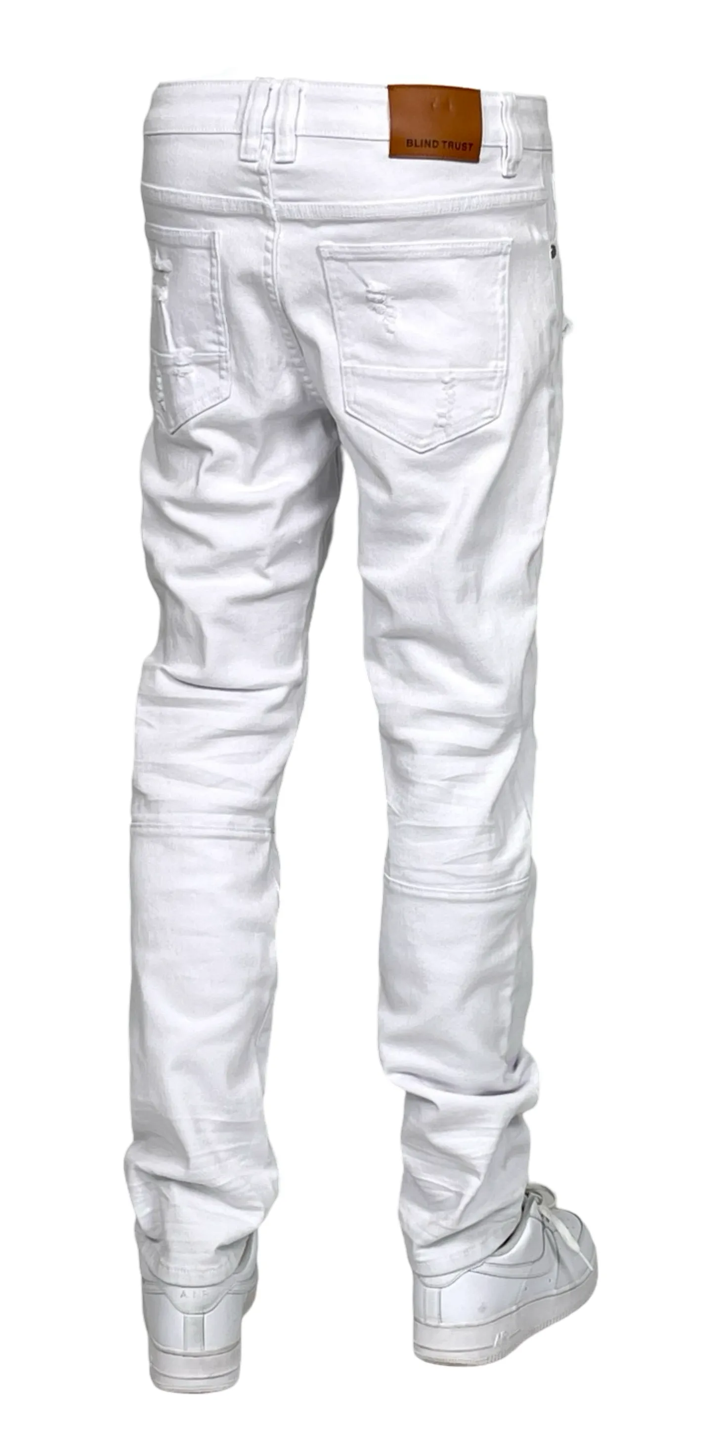 BTP24035X: Slim Fit Rip & Repair Jeans (Plus Size)
