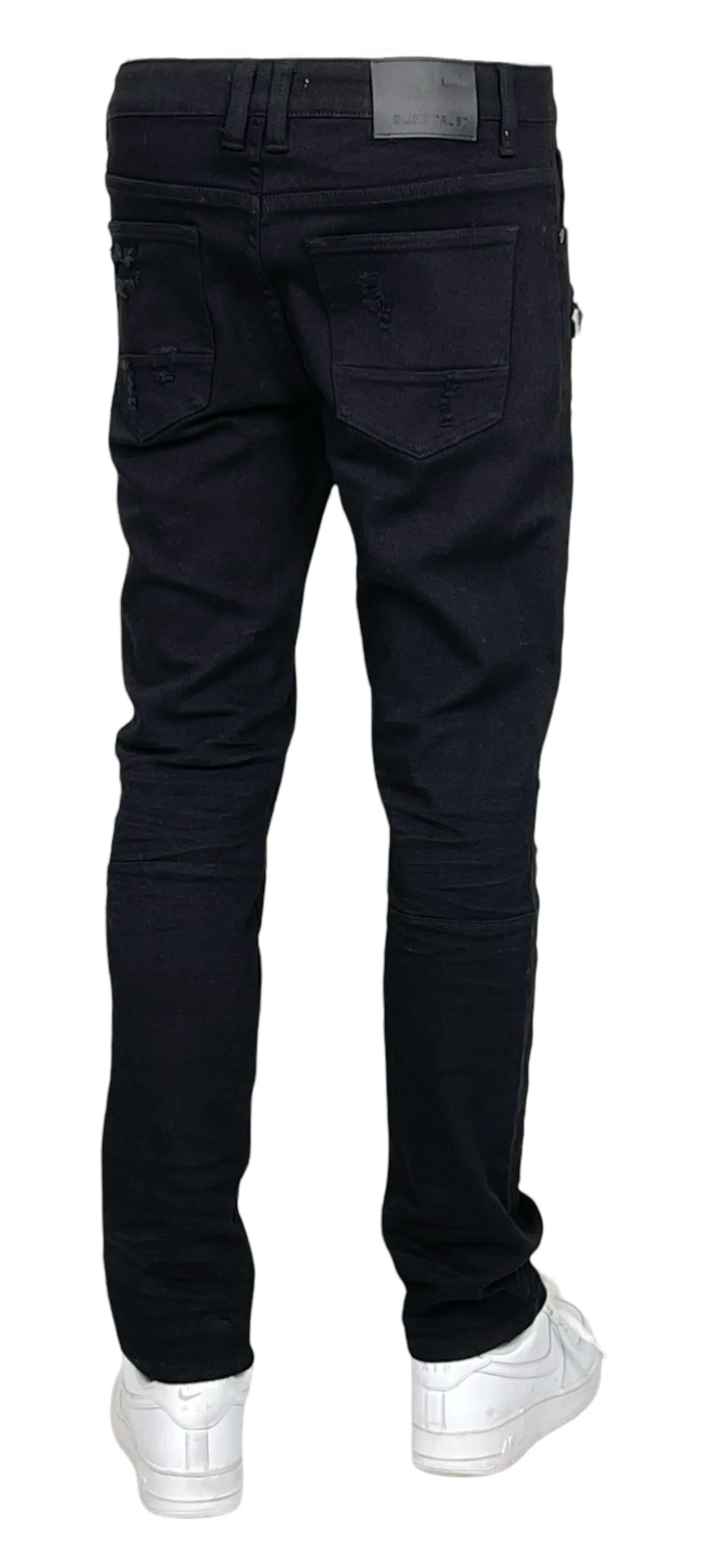 BTP24035X: Slim Fit Rip & Repair Jeans (Plus Size)