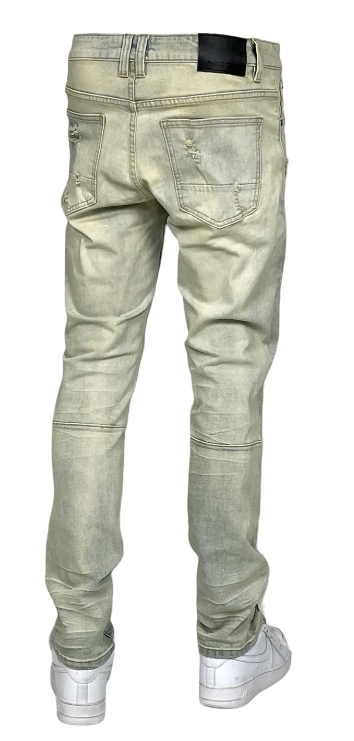 BTP24035X: Slim Fit Rip & Repair Jeans (Plus Size)
