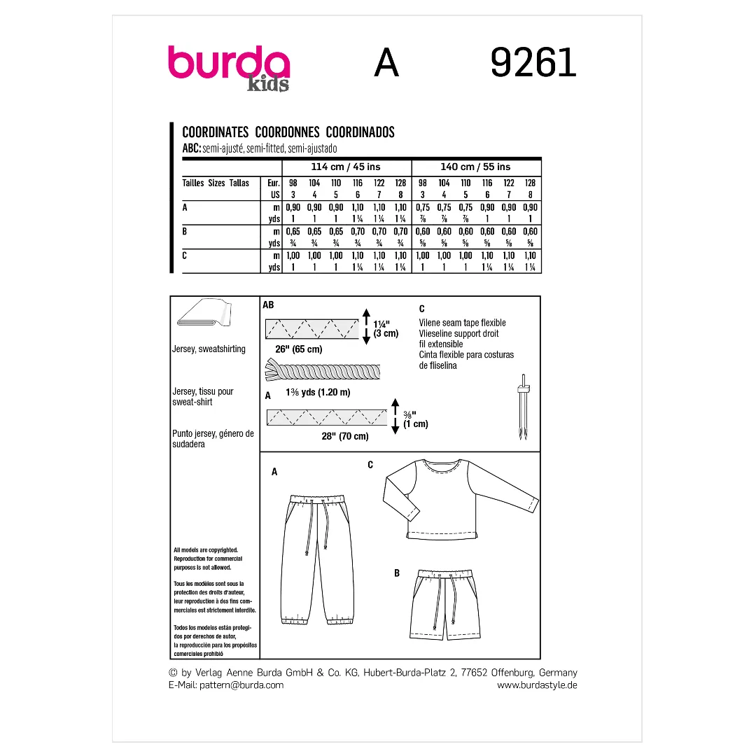 Burda Pattern 9261