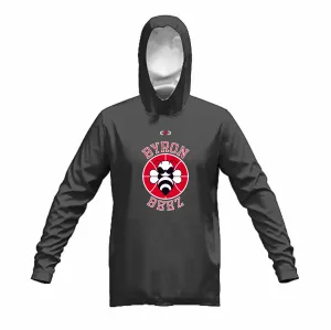 Byron Bay Stock Cotton Fleece Hoodie Dark Grey Marle