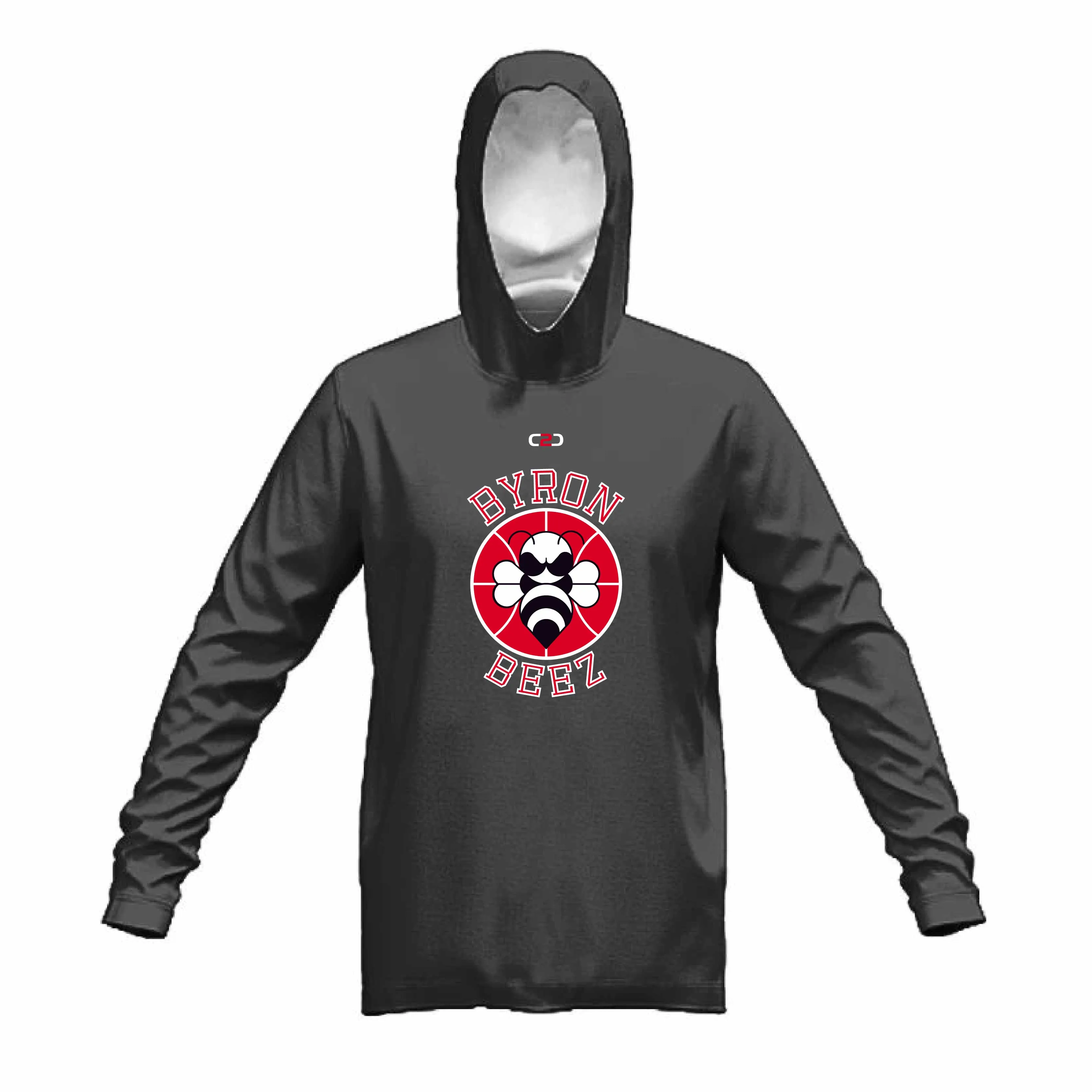 Byron Bay Stock Cotton Fleece Hoodie Dark Grey Marle