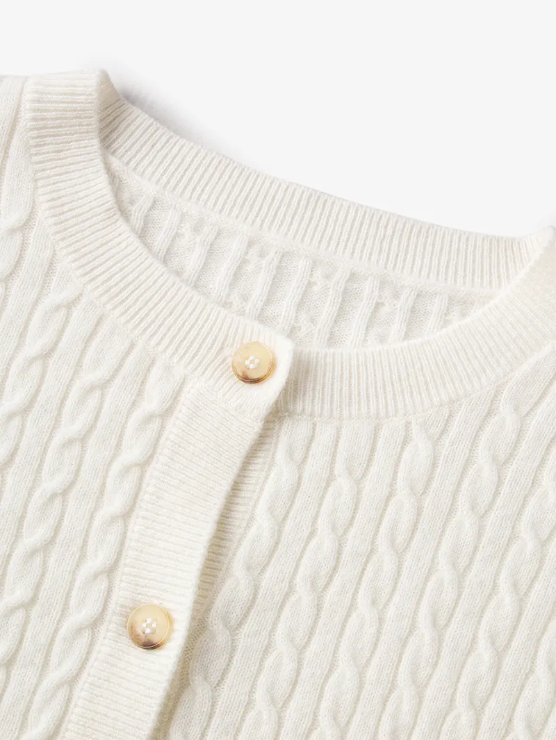Cable Knit Cashmere Cardigan