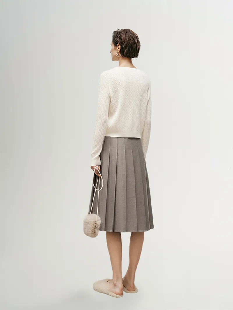 Cable Knit Cashmere Cardigan