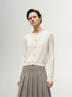 Cable Knit Cashmere Cardigan