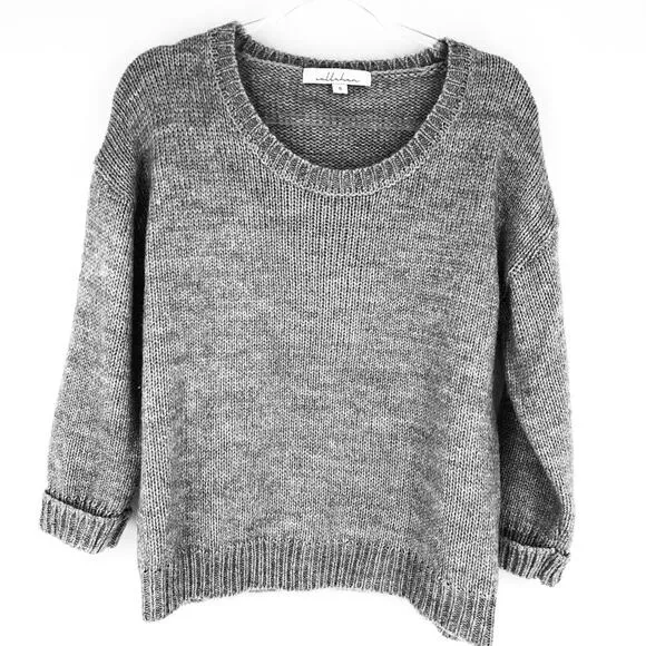Callahan Boxy Wool Sweater Grey size Small