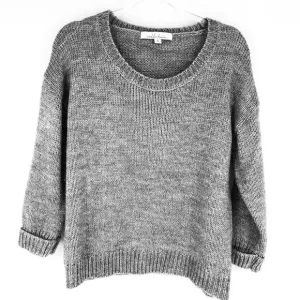 Callahan Boxy Wool Sweater Grey size Small
