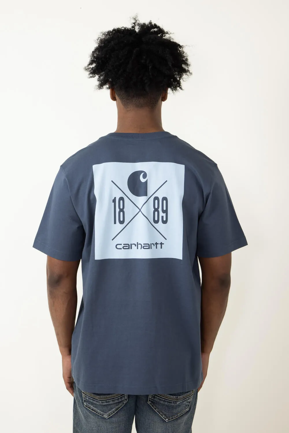 Carhartt Relaxed Fit Heavyweight Pocket 1889 T-Shirt for Men in Blue | 106148-BLS-BLUESTONE