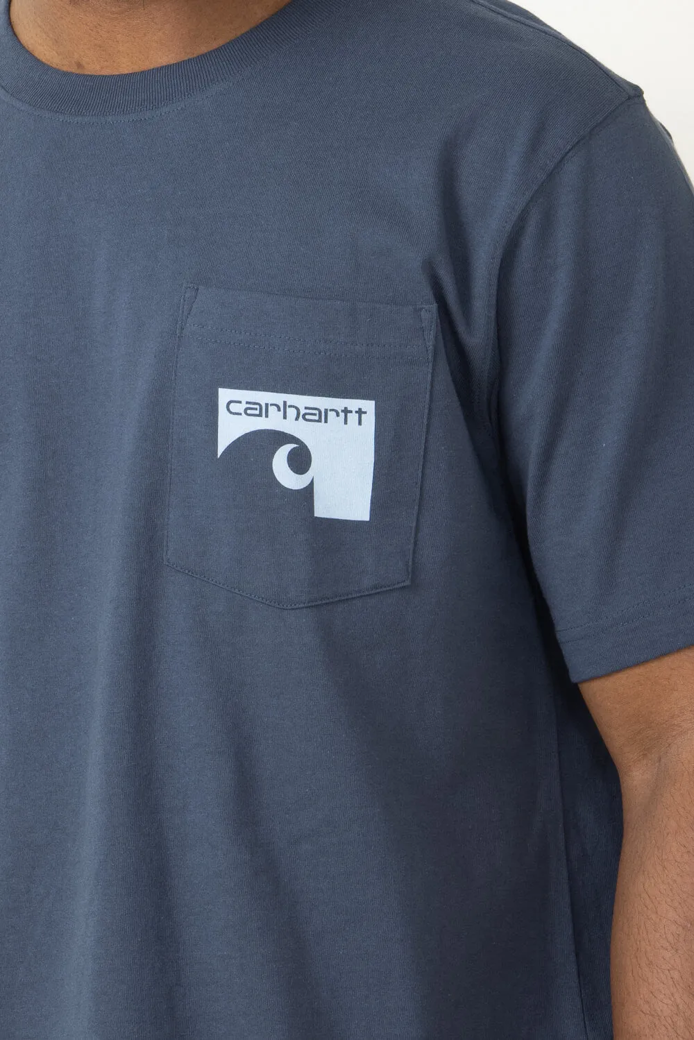 Carhartt Relaxed Fit Heavyweight Pocket 1889 T-Shirt for Men in Blue | 106148-BLS-BLUESTONE