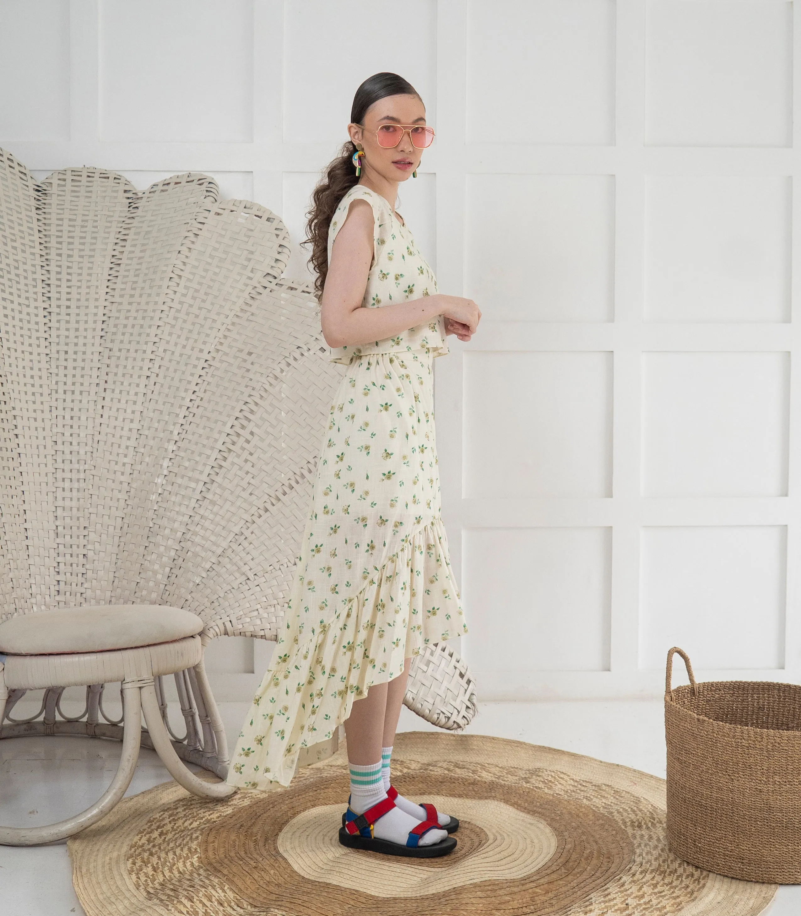 Casita Ailana Boxy Top and Mullet Skirt Set