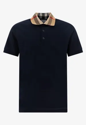 Checked Collar Polo T-shirt