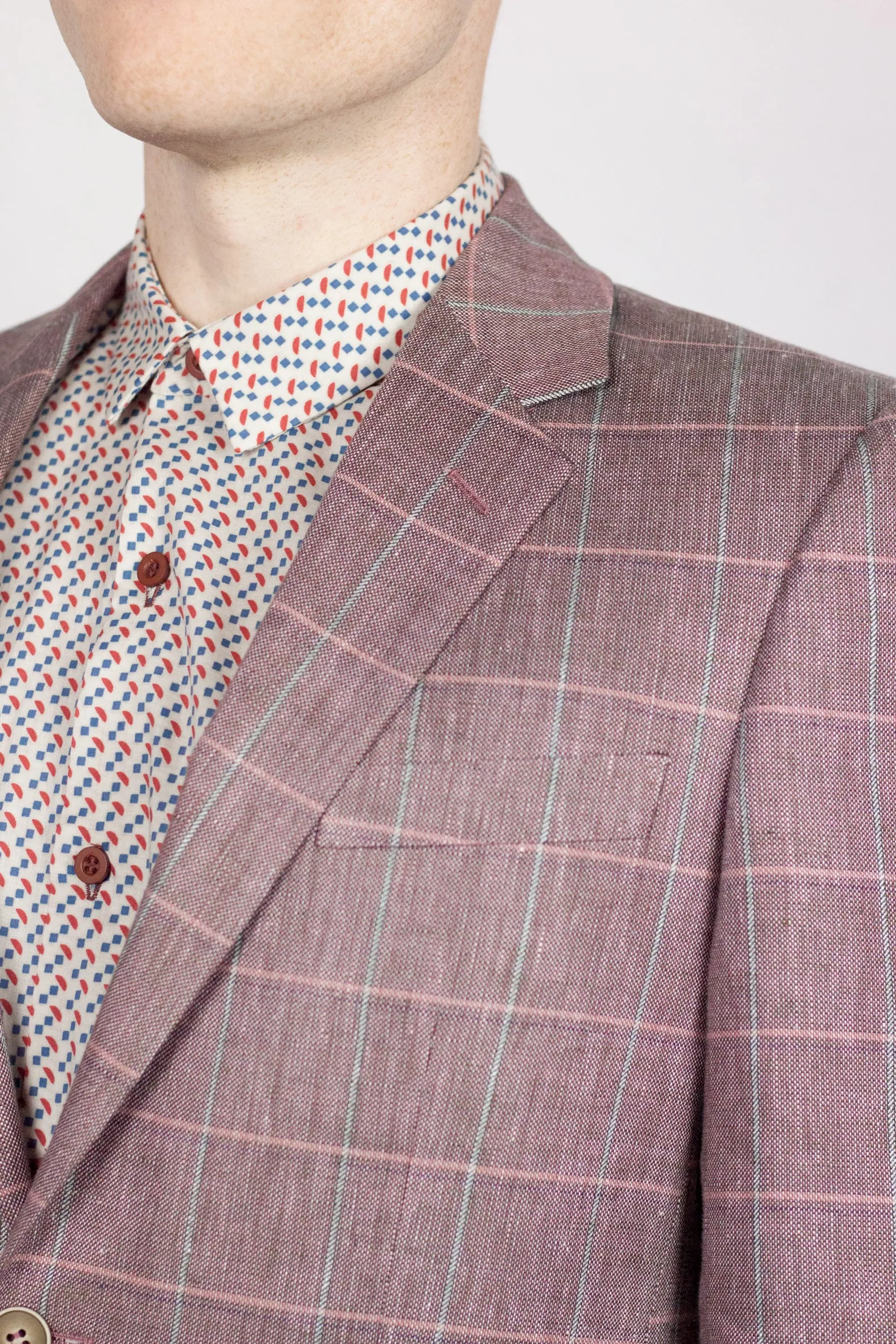 Cherry Check Blazer