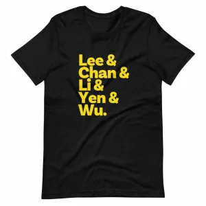 Chinese Martial Arts Legends T-Shirt (Yellow)