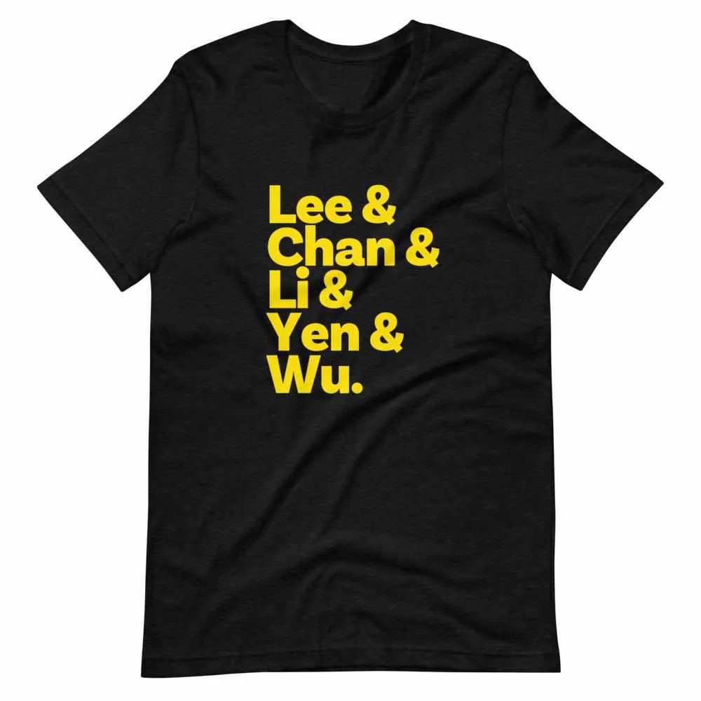 Chinese Martial Arts Legends T-Shirt (Yellow)
