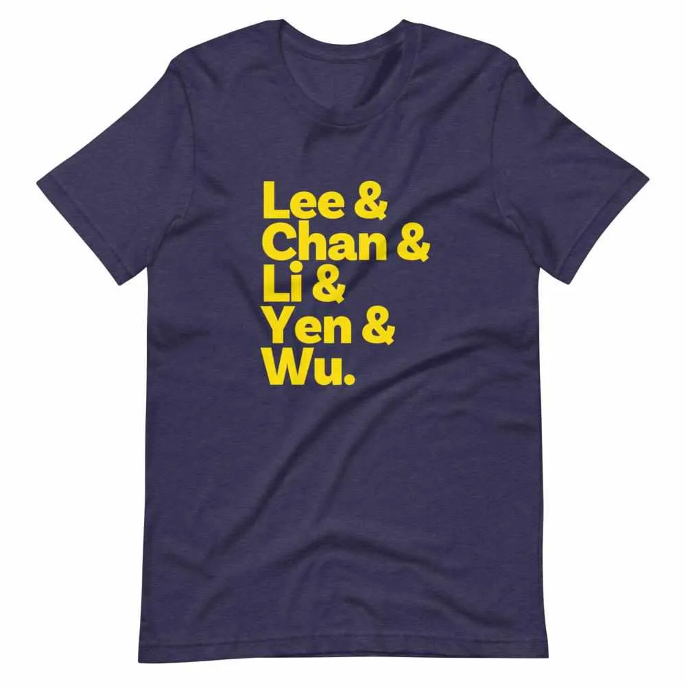 Chinese Martial Arts Legends T-Shirt (Yellow)