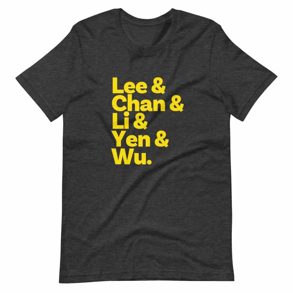 Chinese Martial Arts Legends T-Shirt (Yellow)