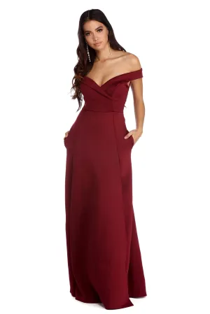 Christine Off The Charming Shoulder Ball Gown