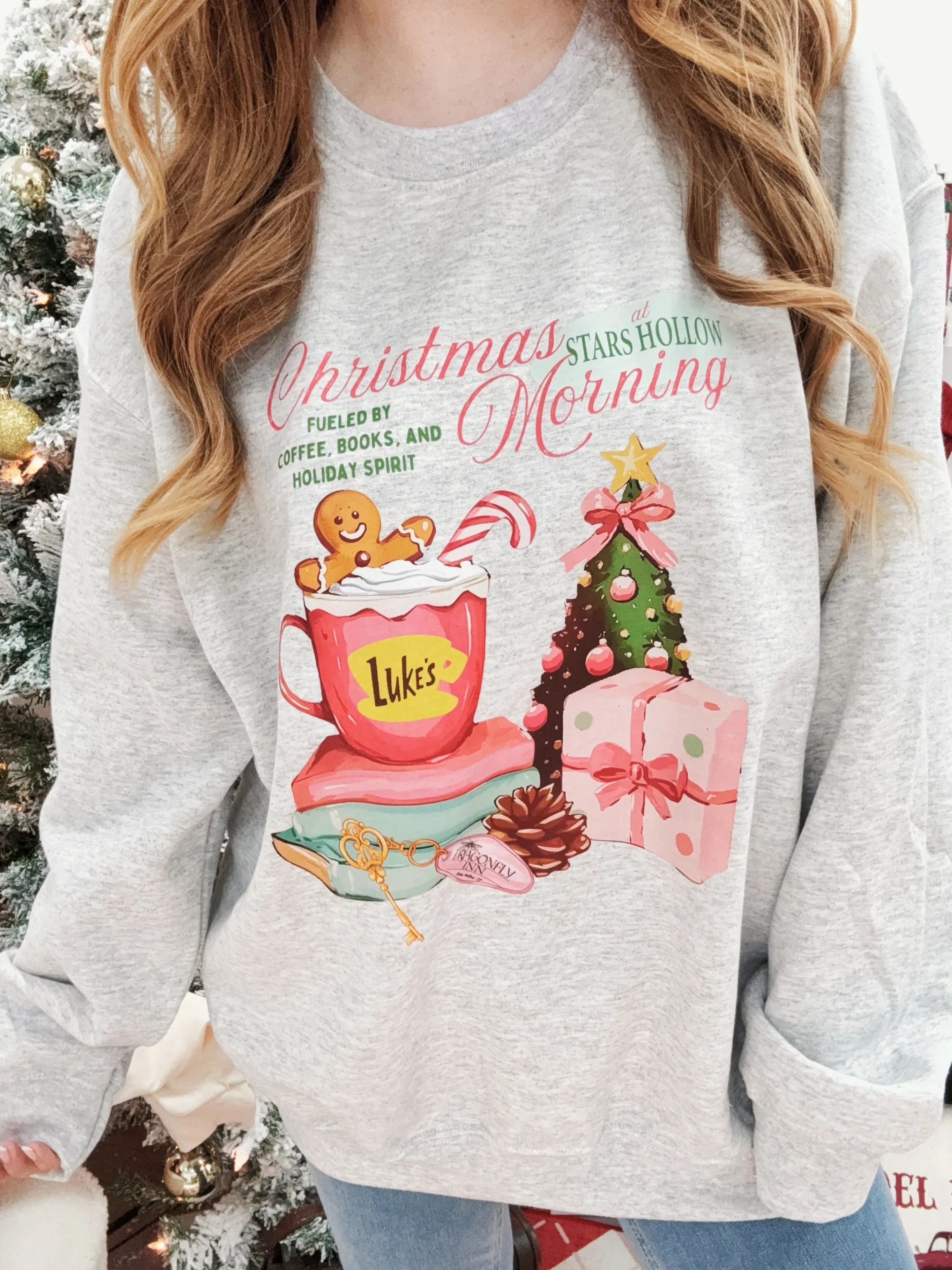 Christmas Morning At Stars Hollow Crewneck Sweatshirt