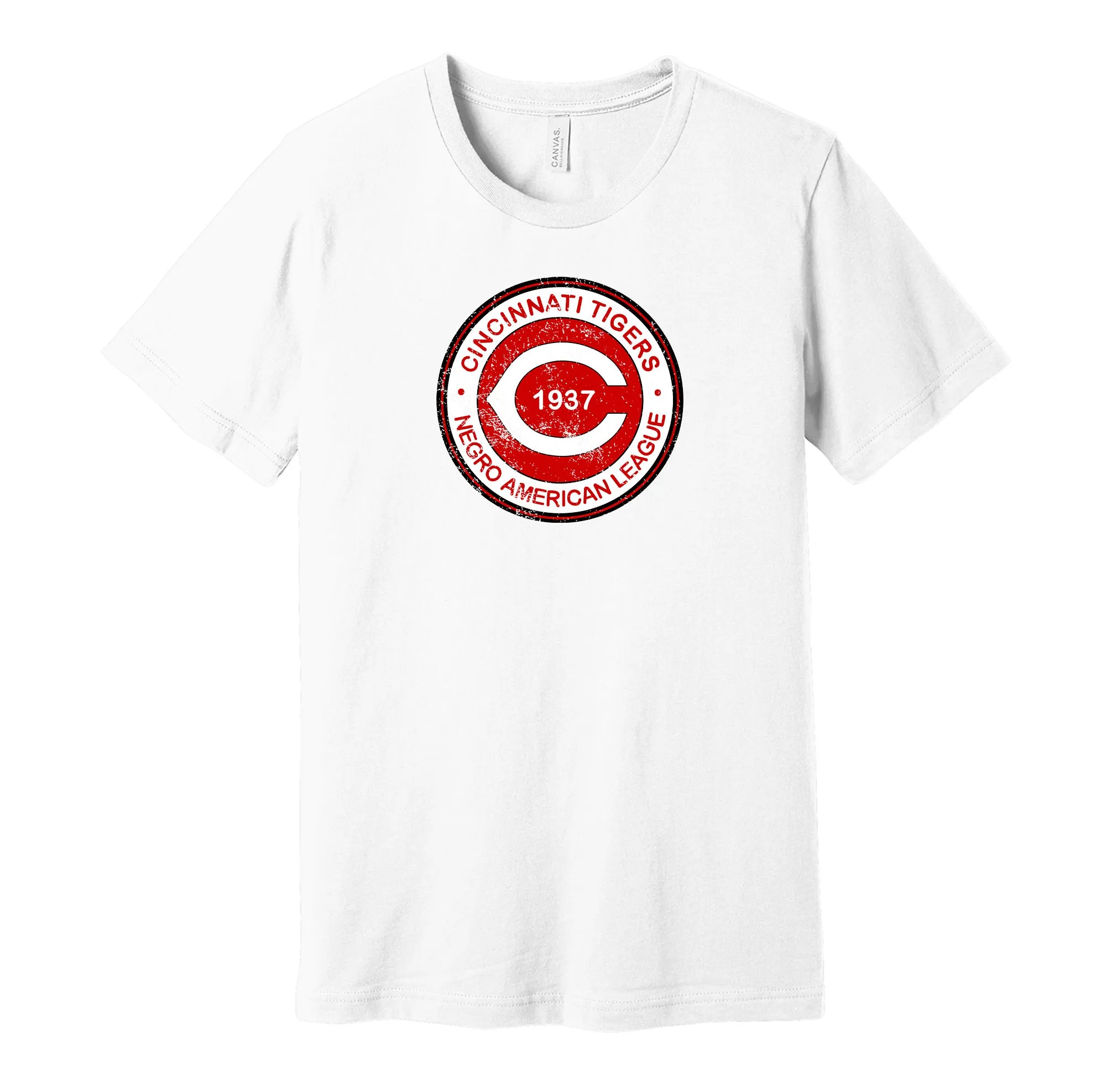 Cincinnati Tigers Distressed Logo Shirt - Defunct Negro Baseball Team - Celebrate Black Heritage and History - Hyper Than Hype