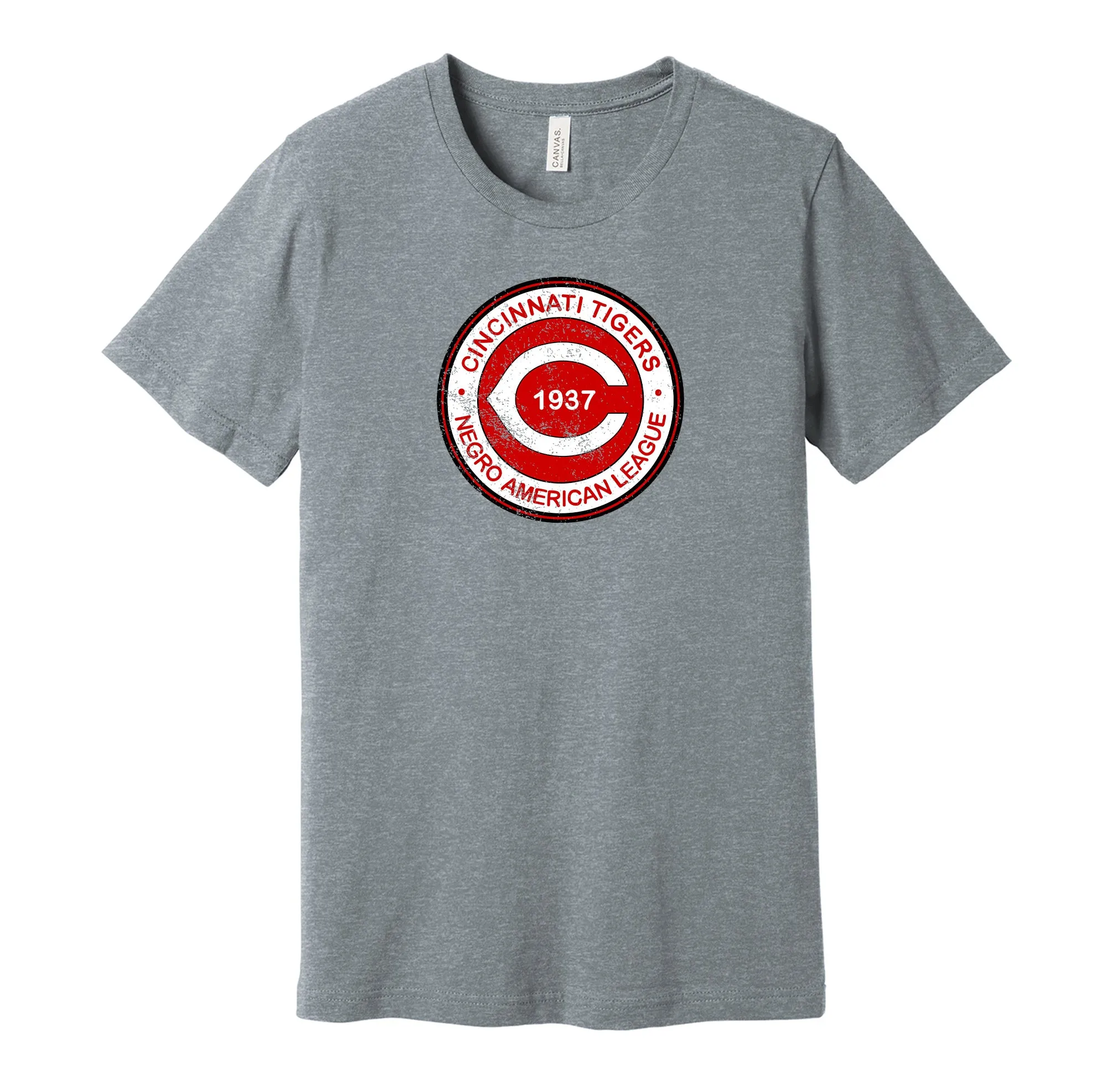 Cincinnati Tigers Distressed Logo Shirt - Defunct Negro Baseball Team - Celebrate Black Heritage and History - Hyper Than Hype