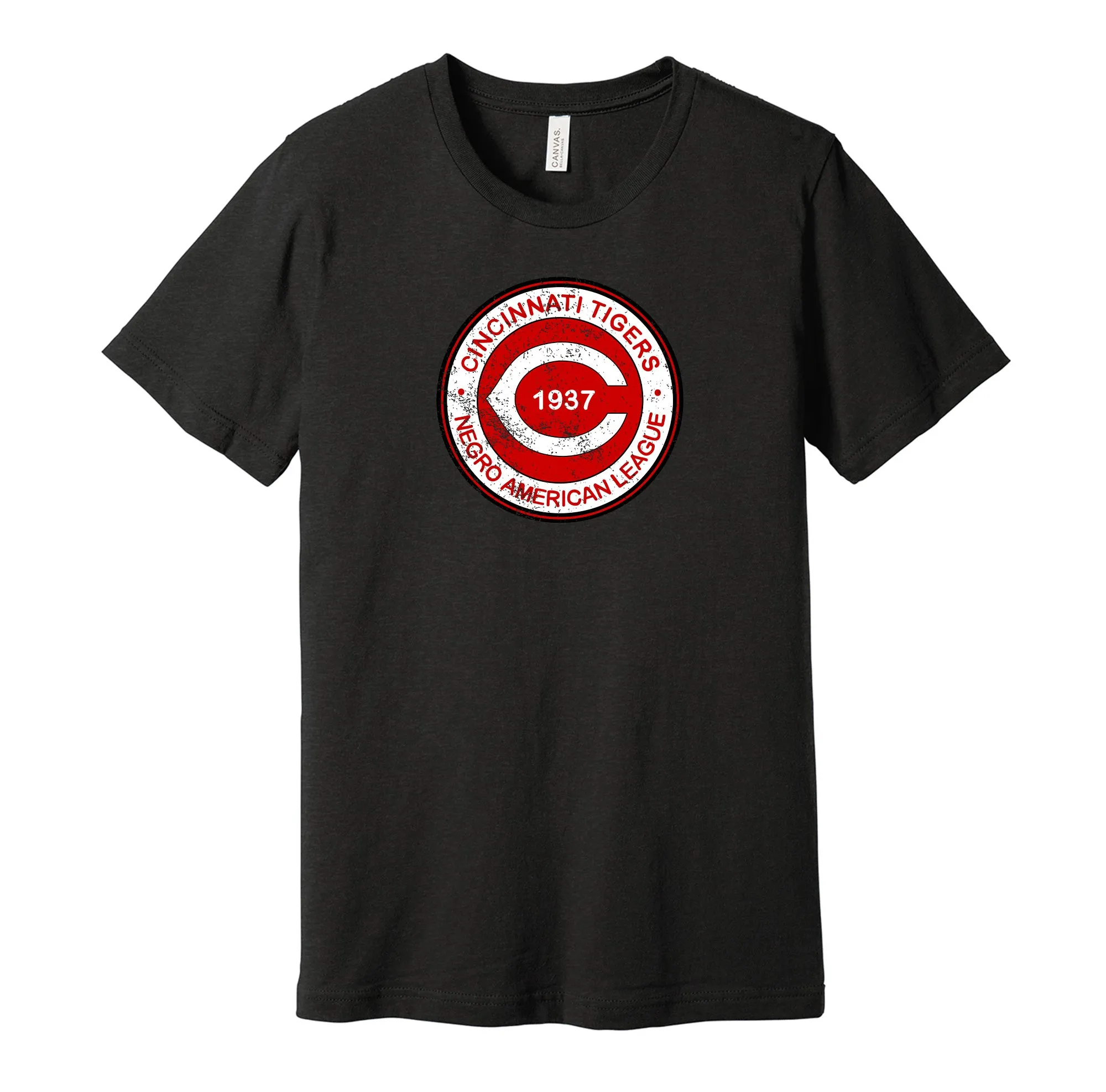 Cincinnati Tigers Distressed Logo Shirt - Defunct Negro Baseball Team - Celebrate Black Heritage and History - Hyper Than Hype