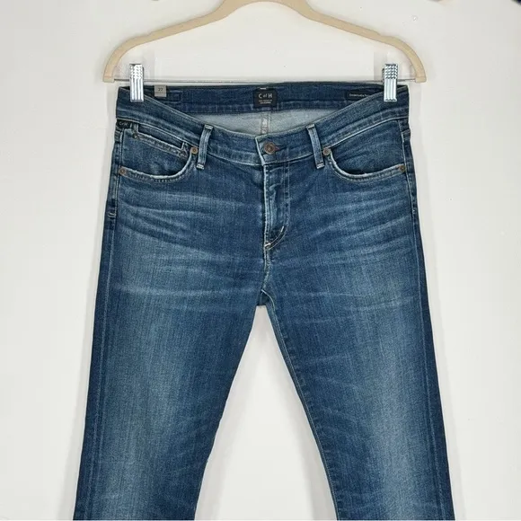 Citizens of Humanity Emannuelle Petite Slim Boot Cut Jeans Raw Hem Size 27