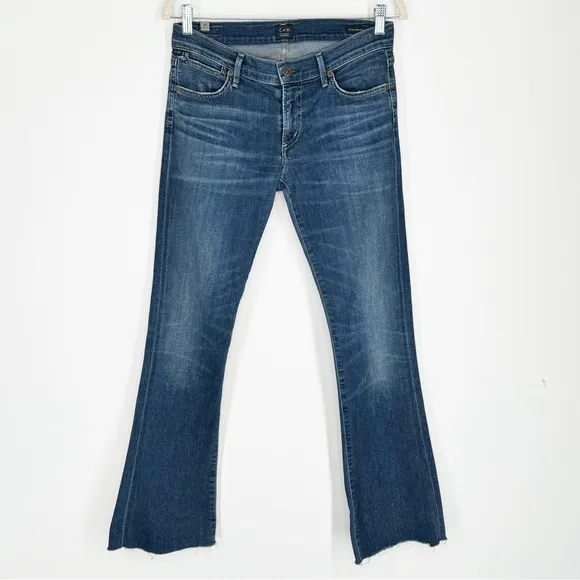 Citizens of Humanity Emannuelle Petite Slim Boot Cut Jeans Raw Hem Size 27