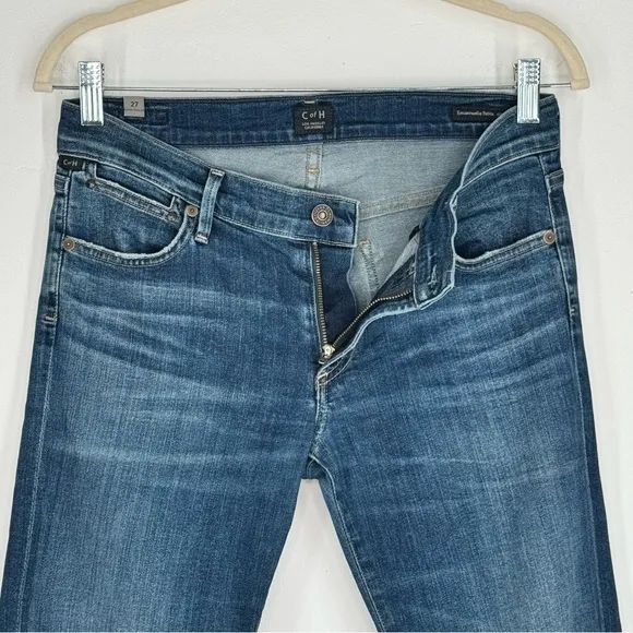 Citizens of Humanity Emannuelle Petite Slim Boot Cut Jeans Raw Hem Size 27