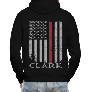 Clark Firefighter Flag Gildan Heavy Blend Adult Hoodie