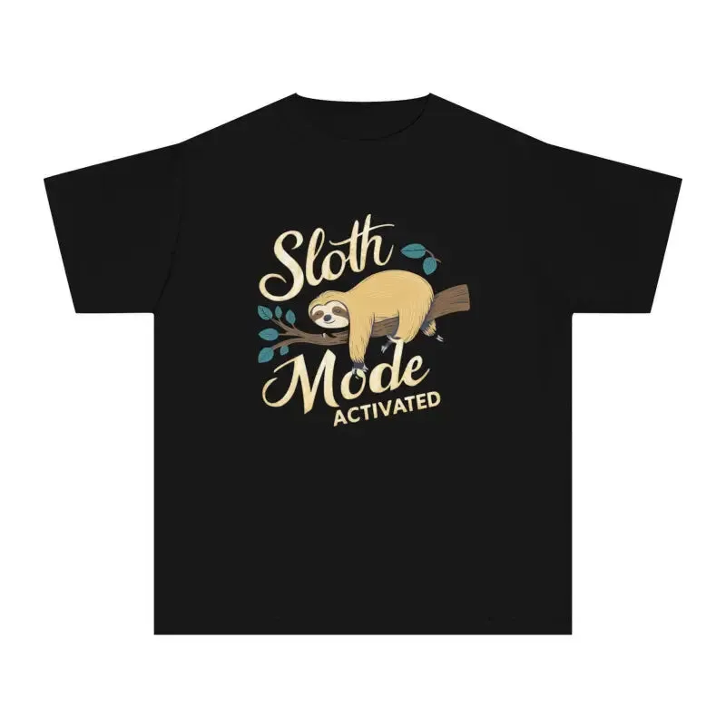 Classic Fit Tee for Active Kids in Sloth Mode Activated