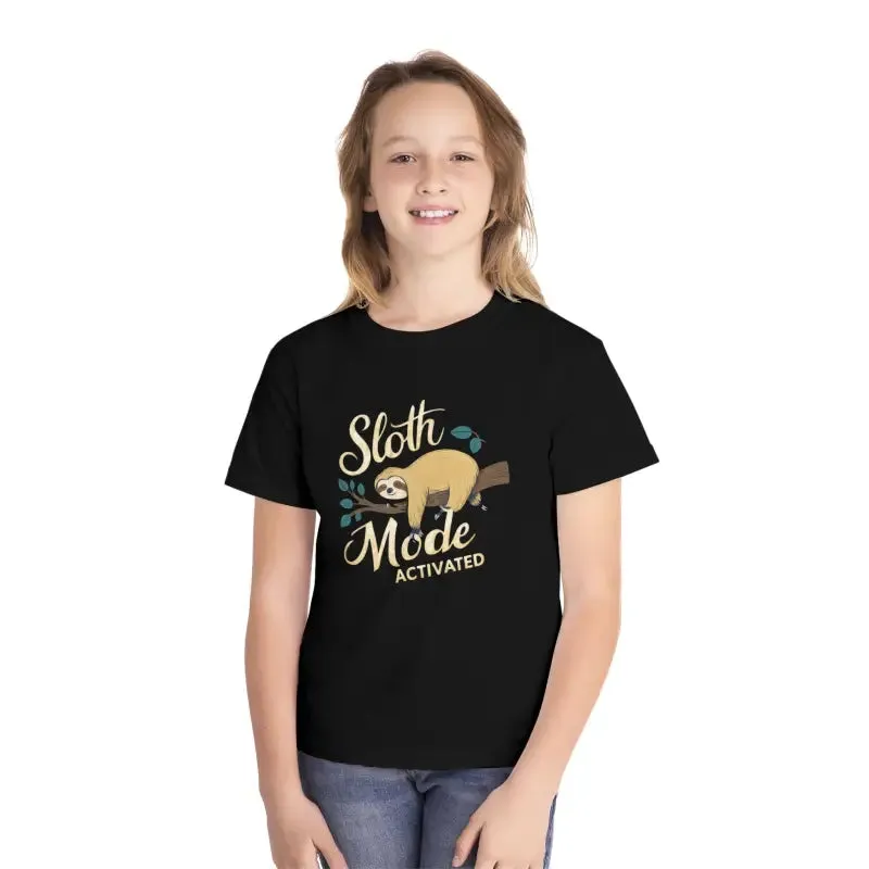 Classic Fit Tee for Active Kids in Sloth Mode Activated